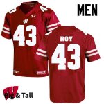 Men's Wisconsin Badgers NCAA #43 Peter Roy Red Authentic Under Armour Big & Tall Stitched College Football Jersey UI31R02IB